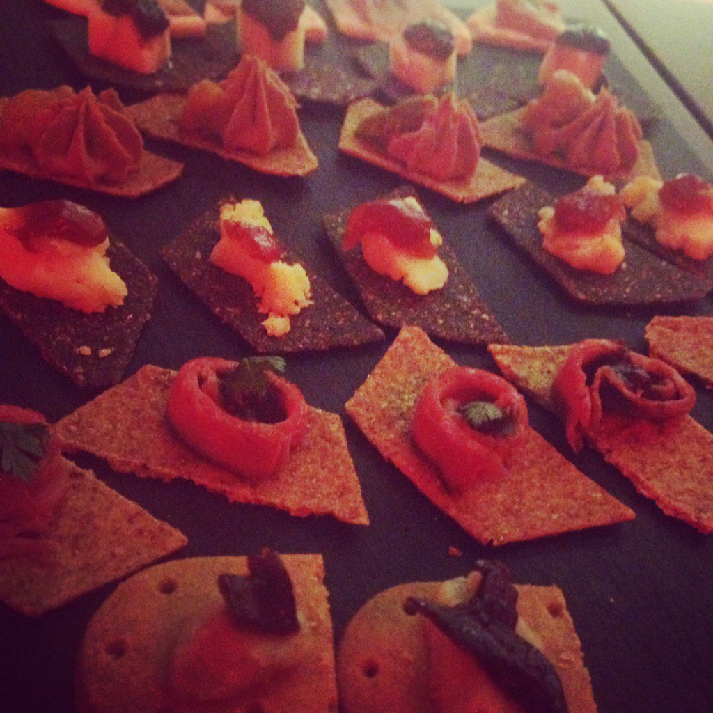 Scrumptious canapés all made using <a href="/handpickedfs/">Handpicked Foodstore</a> produce! #Handpickedgifts #foodiefest