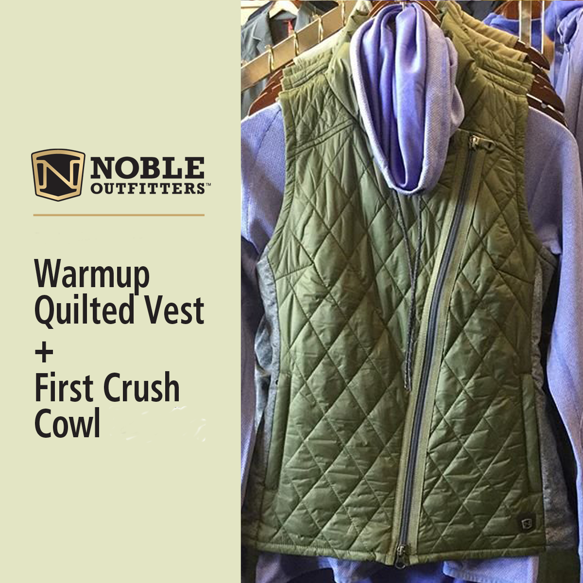 Noble Equestrian USA on Twitter "Our Warmup Quilted Vest goes great