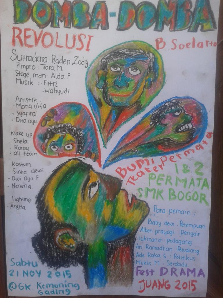 ahmeed_alle's tweet photo. Bumi permata teater mnmplkn "domba-domba revolisi" karya b.soelarto dlm @FDJBOGOR2015 21nov pmpl ke4. At. Kmng gding https://t.co/4kI6JA16hw