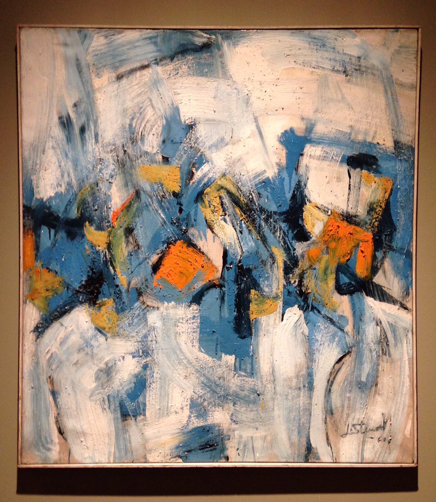 OgdenMuseum's tweet photo. #OnViewNow in #ObjectsofInterest, Jack Stewart "Swift Blues" 1960. Oil on canvas. #SeetheSouth https://t.co/LgKrBtxCh2