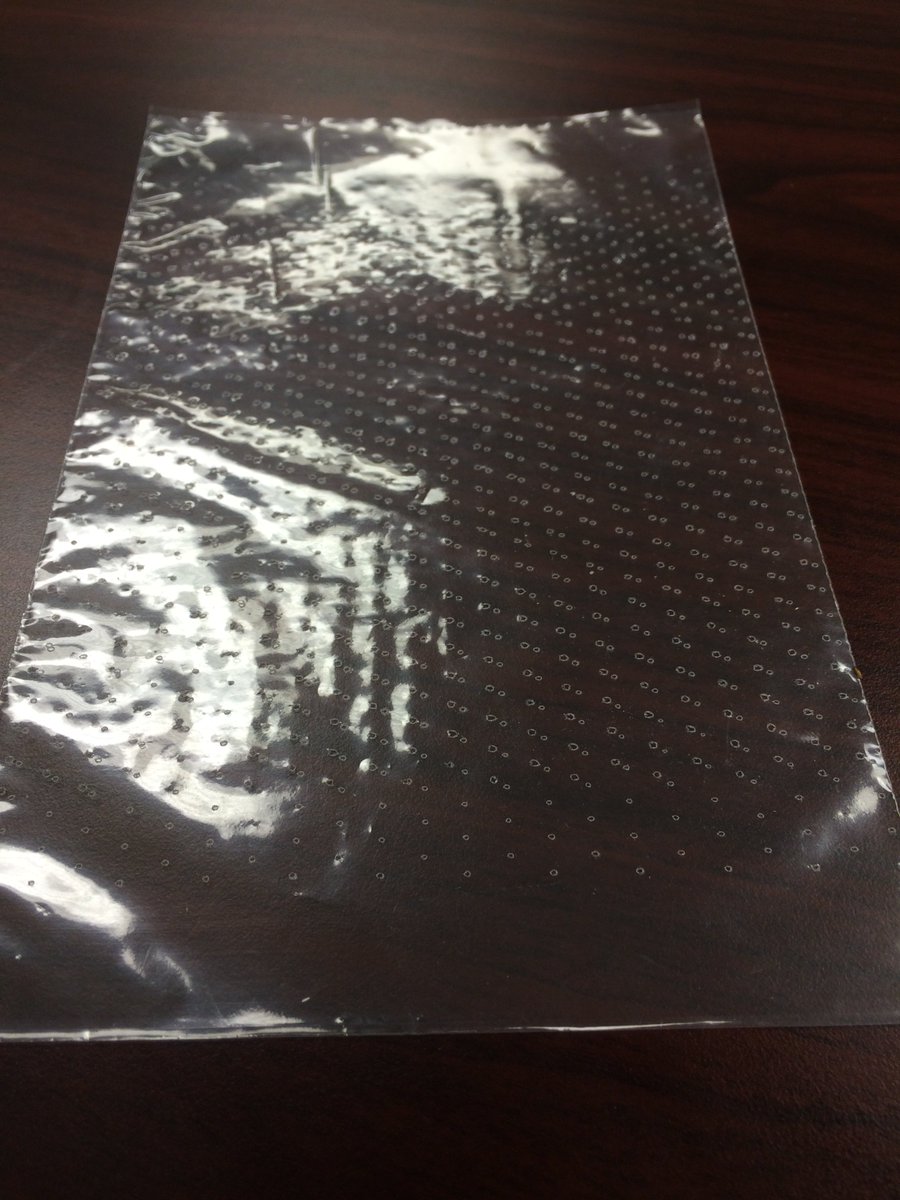 clearviewpkg's tweet image. Micro perforated film converted into a bag.  #microperf #plasticbag #plastics #custombags #shortleadtimes