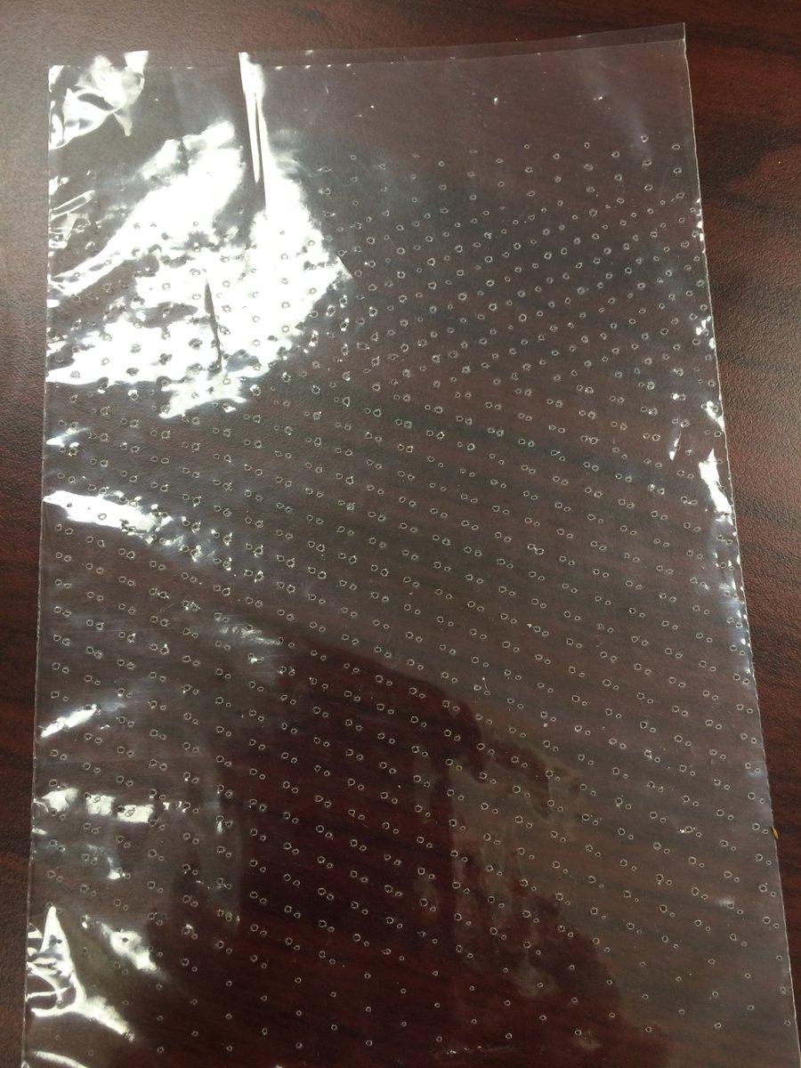 clearviewpkg's tweet image. Micro perforated film converted into a bag.  #microperf #plasticbag #plastics #custombags #shortleadtimes