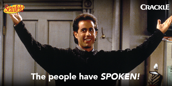 Did your favorite #Seinfeld episode make the top 10 free episodes on @Crackle?crackle.watch/Seinfeld https://t.co/PkWUZhjmOD