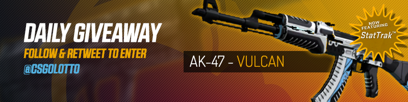 CSGOLotto's tweet photo. DAILY GIVEAWAY!

StatTrak™ AK-47 Vulcan

RT+Follow, more ways to enter here: https://t.co/QPkJrBms4b

GLHF! https://t.co/UMfH5905Qq