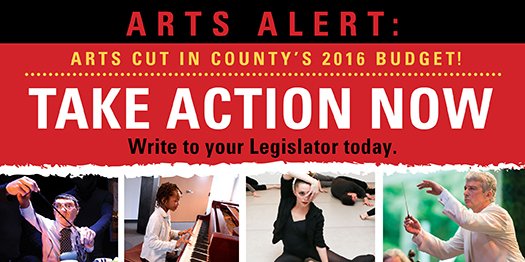 Arts Alert! The #Westchester arts budget has been cut by a severe 20%, but you can help: bit.ly/1Py5hKO