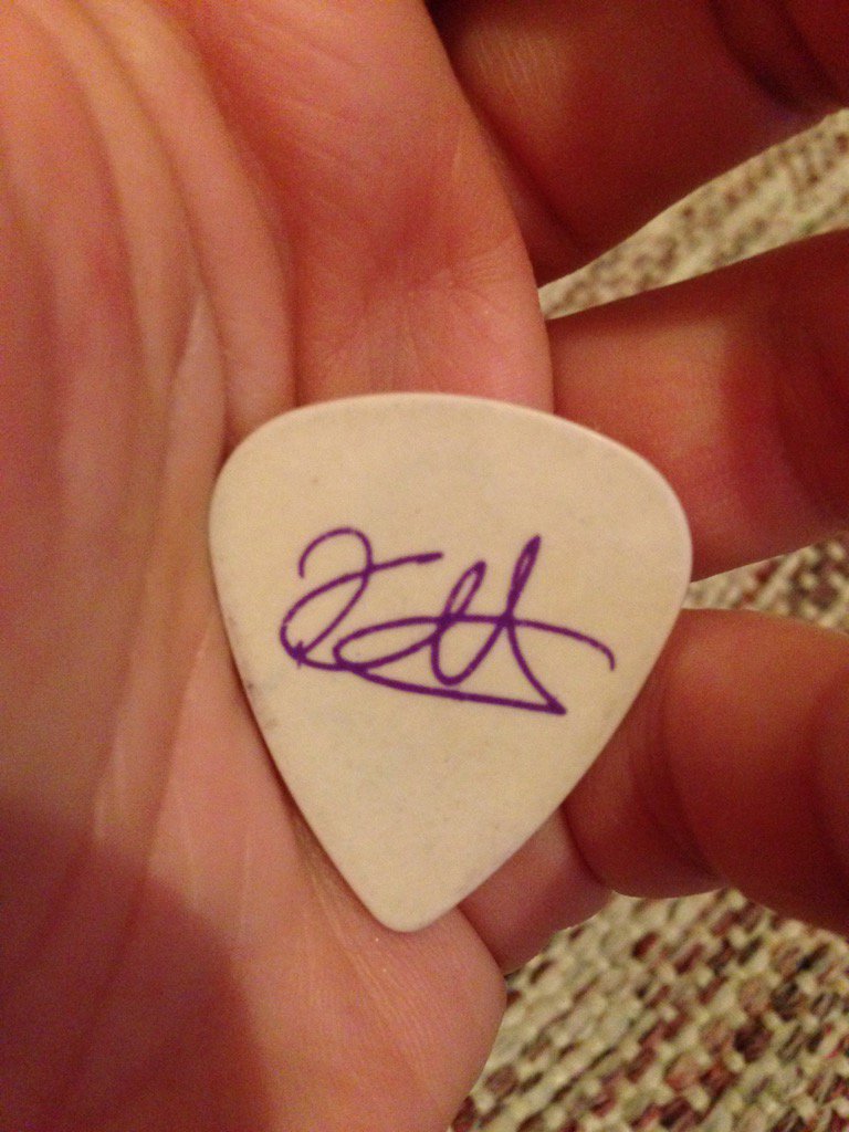 A gift from Metallica band members with Kirk Hammett autograph. 
Happy birthday!!!   