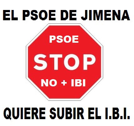 GuillermoRuizPP's tweet photo. PSOE de Jimena quiere SUBIR el recibo del IBI a todos los jimenatos para pagar sus DESPILFARROS ¡NO LO PERMITIREMOS! https://t.co/xiTc6omHrp