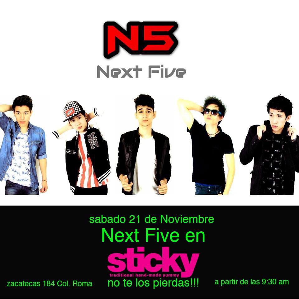 SoyEduardoRueda's tweet image. Este sábado 21 de noviembre @N5band serán #CandyMaker por un día en @sticky_mexico ! Zacatecas 184 col. Roma 9:30hr.