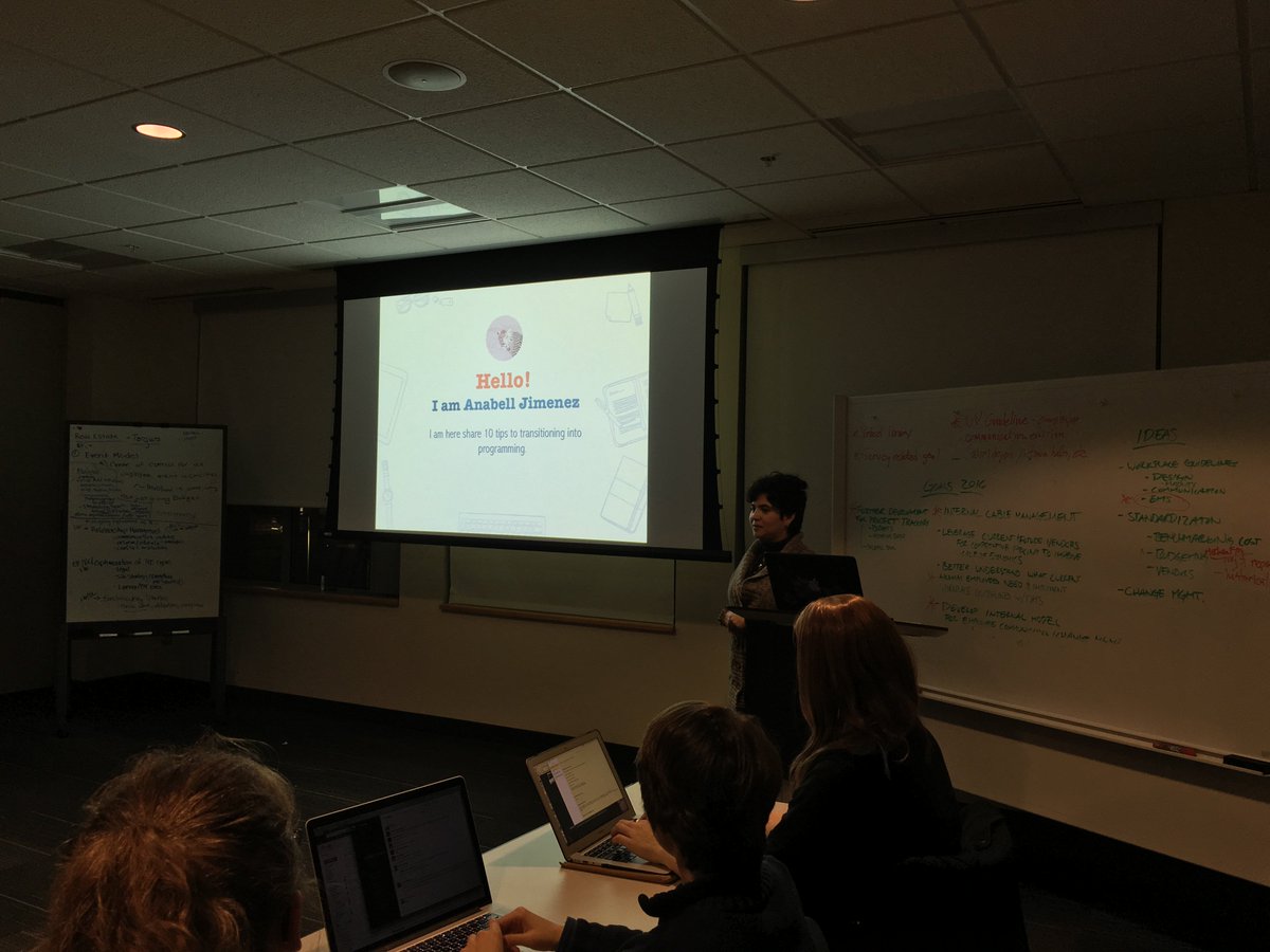 Anabell talking about her transition into tech