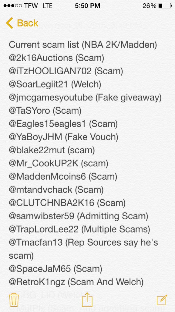 AllAboutMadden's tweet photo. Re Post Of Scam List(@AllAboutNBA2K) Sorry @Love_5hack For Inconvenience https://t.co/oPgli5hGId