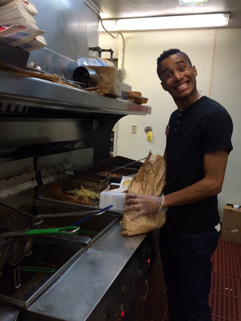 AWPortOrchard's tweet photo. Come on down to funky town and order todays special: Papa burger fries and a drink for $8.40 and Aaron will make it! https://t.co/eladCrLrPE