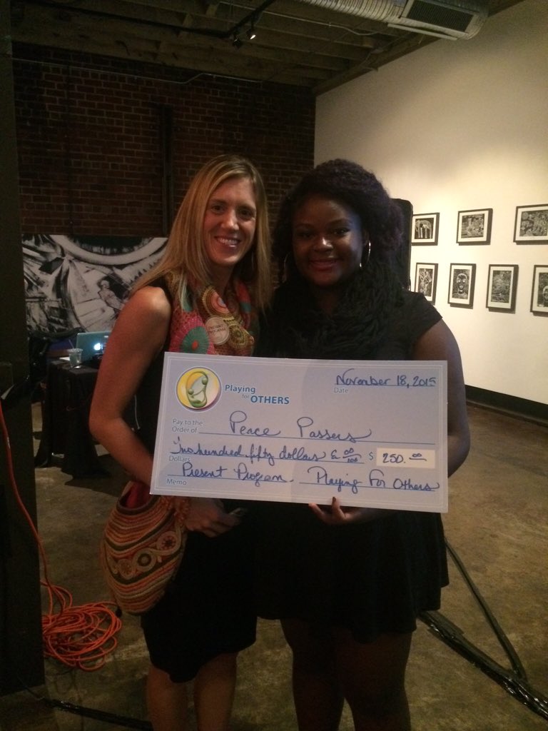 PeacePassers's tweet photo. Huge thanks to @Playing4Others and super teen Julia Meyarzum donating $250 to @PeacePassers https://t.co/vFpxHpKx16