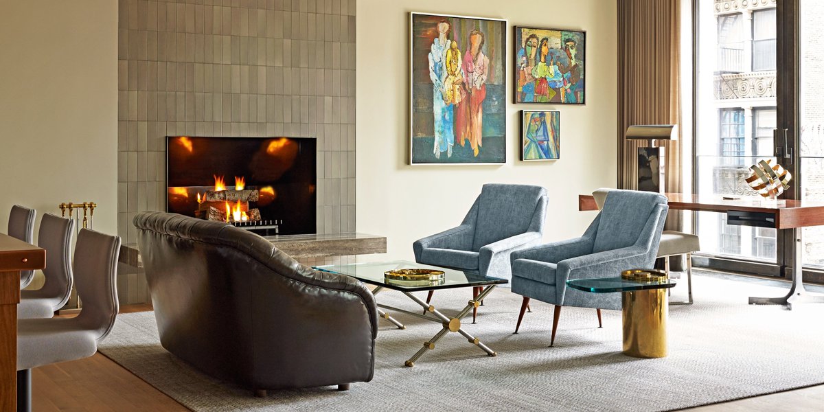 ArchDigest's tweet photo. This modern Manhattan home designed by Elena Frampton includes chic vintage furniture: https://t.co/shSYUnVgt1 https://t.co/HHzzhAAK5B