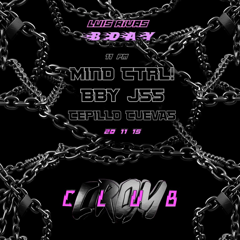 AxelEscalante's tweet photo. . H📲ppy Bd👽y @looisrivas !!! Festejo total este Viernes #⃣#⃣#⃣✨ 
🔥 @CepilloCuevas [ BBY JSS ] #MindCtrl ! @CROMCLUB https://t.co/EYWcJEzOvF