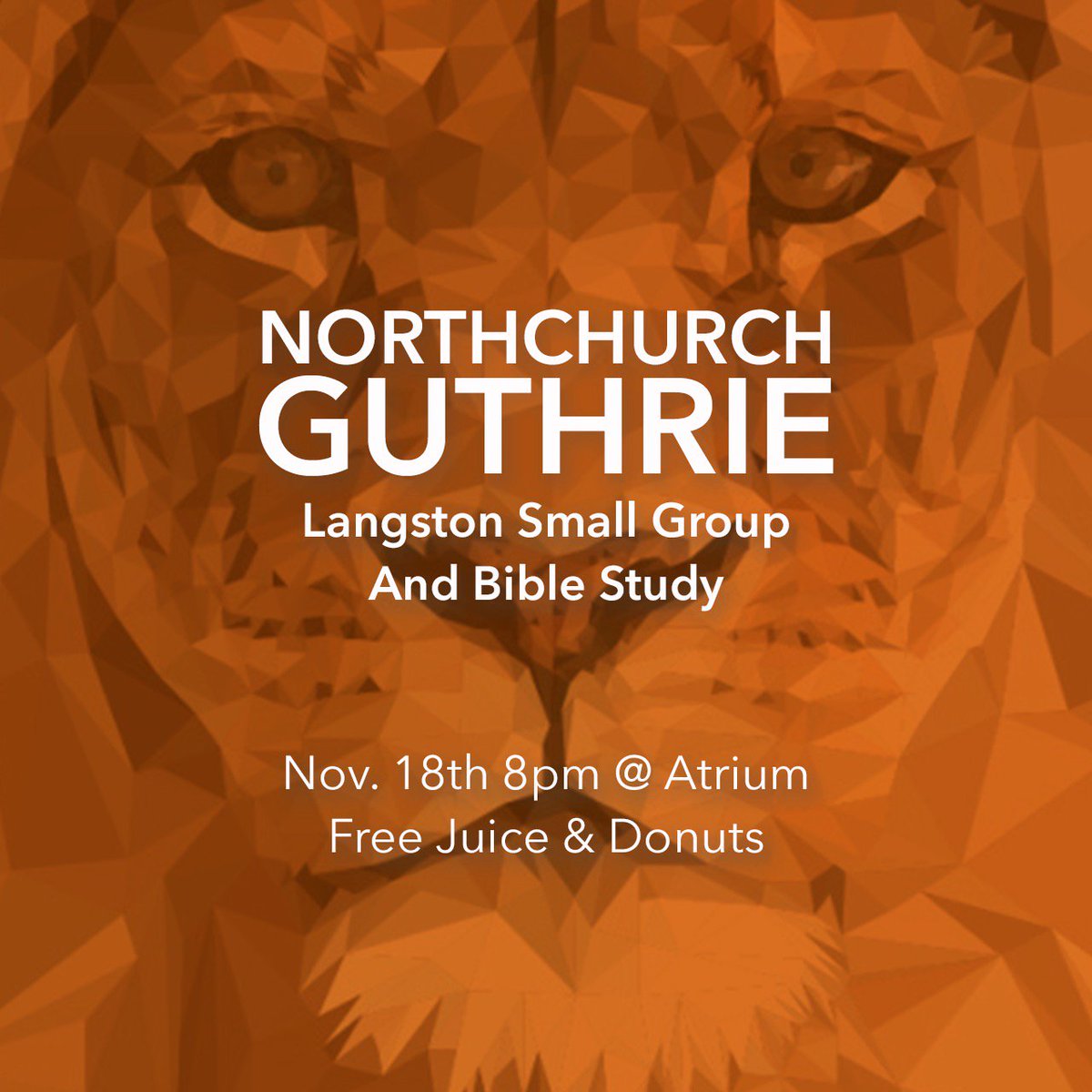 NorthGroups's tweet photo. We've got a group happening tonight at @LangstonU with @Guthrie_NC! Donuts & juice for everyone! #northgroups https://t.co/wCy39Vrt4N