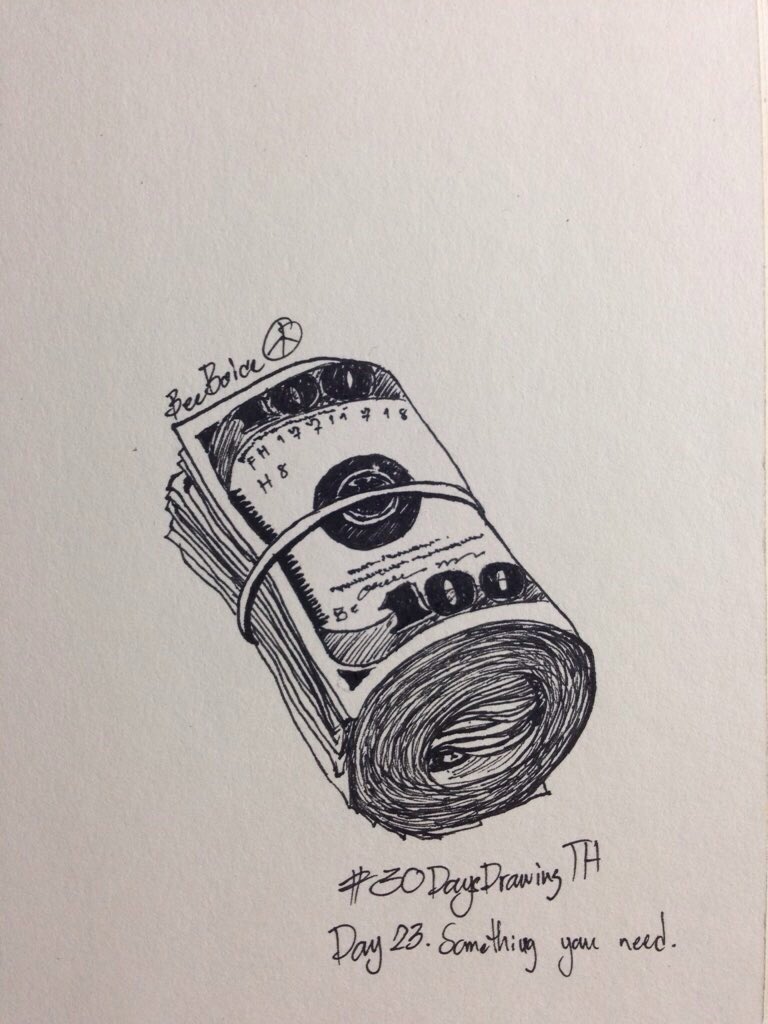 BeebyStark's tweet photo. D23:something you need •MONEY• ตรงๆจากใจ นีดมาก กิเลสเยอะมาก คำตอบสำหรับโจทย์นี้เลยหนีไม่พ้นเงิน 😂 #30DaysDrawingTH https://t.co/TUL57RYGSA