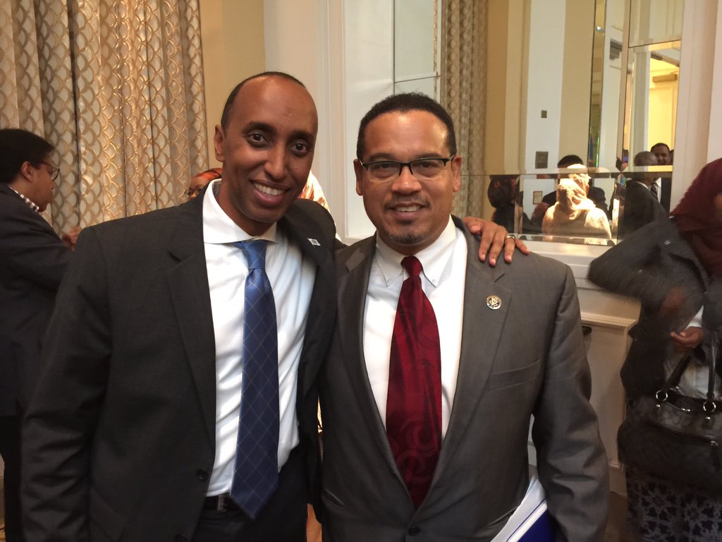 mafgoi's tweet photo. Rep. @keithellison, the lion of #Somali Caucus and causes. Honored to have you #SomaliEmbUS_reopens event. https://t.co/PDiEQ6T4f2