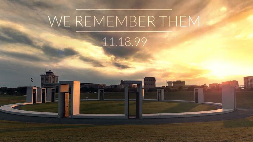 We remember the 12 Aggies that were lost 16 years ago. #WeRememberThem #BonfireMemorial