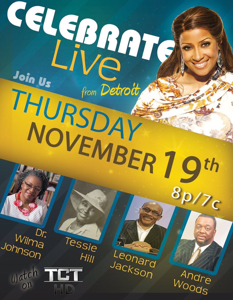 TCTTV's tweet photo. Join @DorindaTheRose tomorrow night on #CelebrateLive from our #Detroit studio #WDWO! https://t.co/nhVBYOYE0g