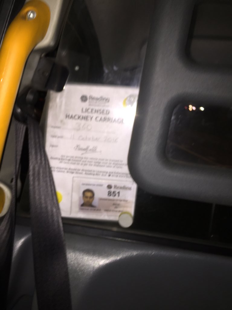 Peach188's tweet photo. If in #Reading DONOT get in this #blackcab!Wouldn't let me out&amp;verbally assaulted me until friends intervened #taxi https://t.co/Eyw30UuNqy