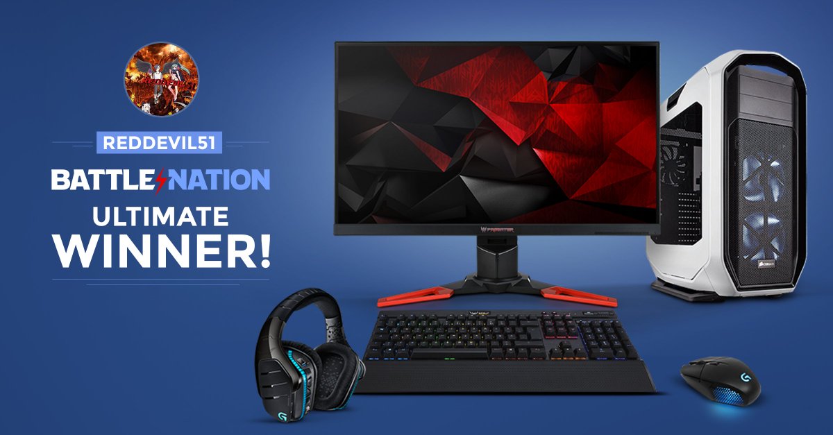 TheBattleNation's tweet photo. Congrats 2 our #VoteToVictory Grand Prize Winner @SweetOlStew!Go Tell him how jealous you are of his new gaming rig! https://t.co/nT9Mc6FWFY
