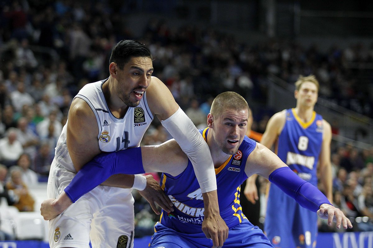 EuroLeague's tweet photo. Some of the best pictures of the game! @RMBaloncesto 82 - 85 @Khimkibasket #RMBKHI https://t.co/nBAIZcPPQt