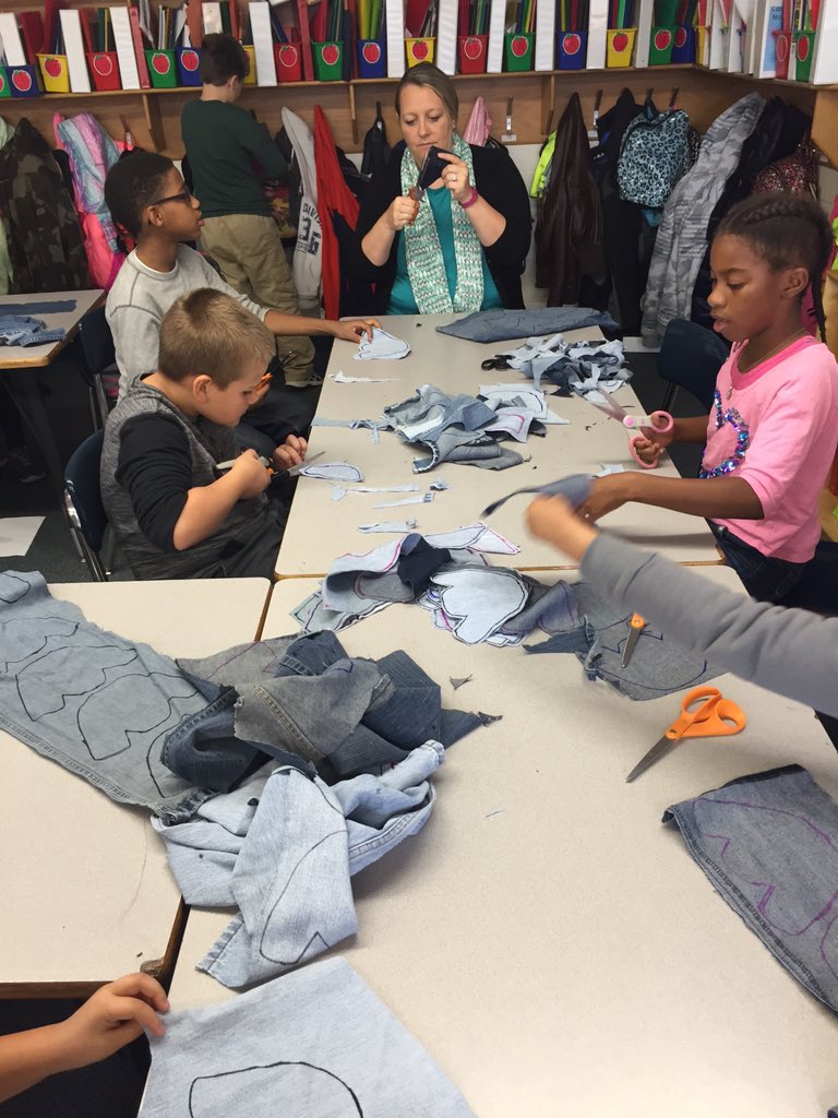 My class participated in a wonderful service project making shoes for children in Uganda. <a href="/SoleHope/">Sole Hope</a>  <a href="/HZNElementary/">Horizon Elementary</a>