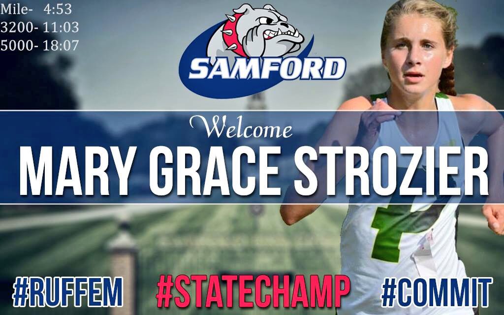 SamfordXC_TF's tweet photo. Let's welcome the 7-time AL state champ Mary Grace Strozier!! @samford_sports @SoConSports #SigningDay #RuffEm https://t.co/XbrpDMJmCd