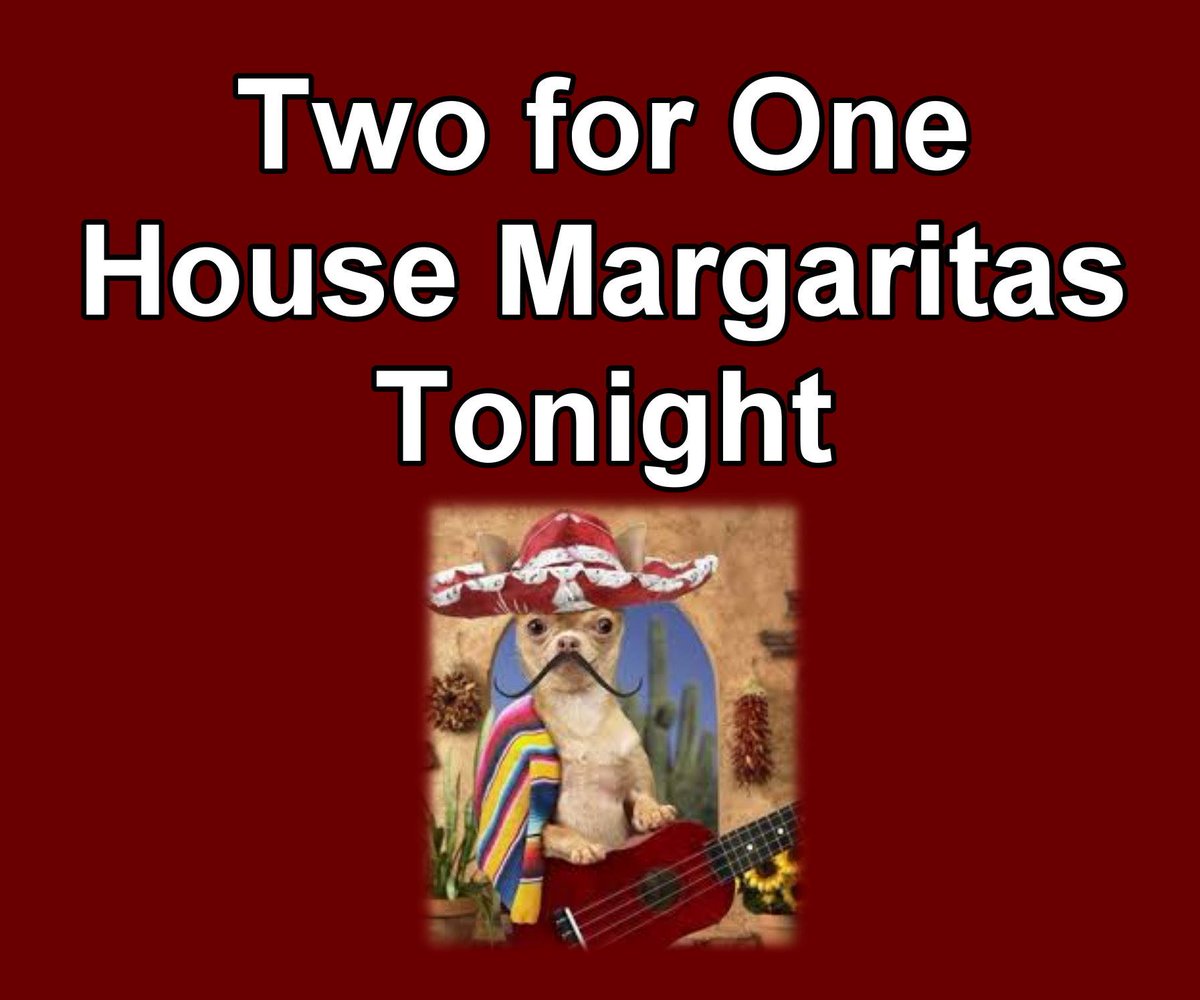 Join us tonight for 2 for 1 House Margaritas!  #twoforone #margarita #tequila #VelvetCactusNO