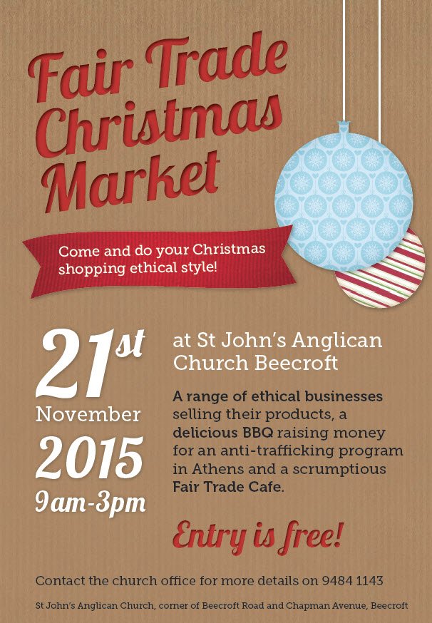 FairTradeNSW's tweet photo. The #Beecroft #FairTrade #Christmas #Markets are on this Saturday. #weekend #shopethical https://t.co/o0pmAZz1U3 https://t.co/sf2AEiOTbH
