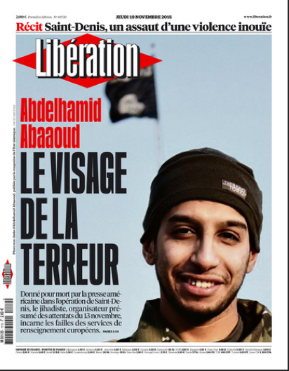 ►'Abdelhamid Abaaoud : le visage de la terreur' à la une de @libe