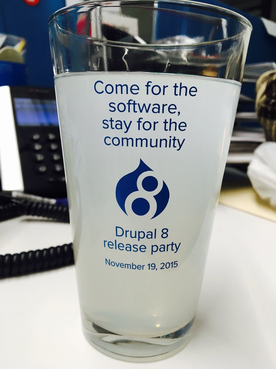finkatronic's tweet photo. Boston on the map! @Acquia getting ready; let's raise a glass! #Drupal8 #celebr8D8 https://t.co/joxDtN8jHe https://t.co/L6tsQdAyx8