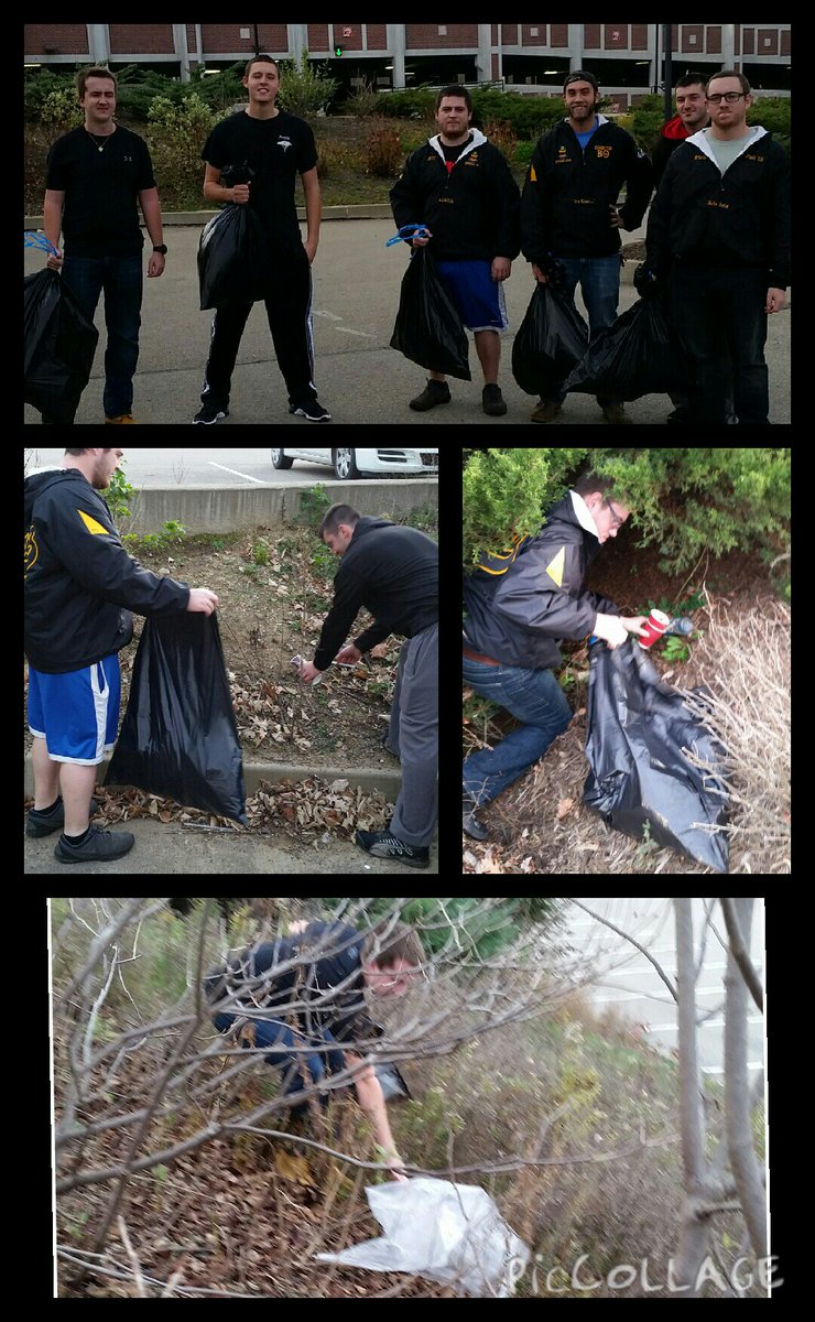 Brothers Cleaning up some trash helping to make @CalUofPA a better place #7daysofservice #Acacia #humanservice