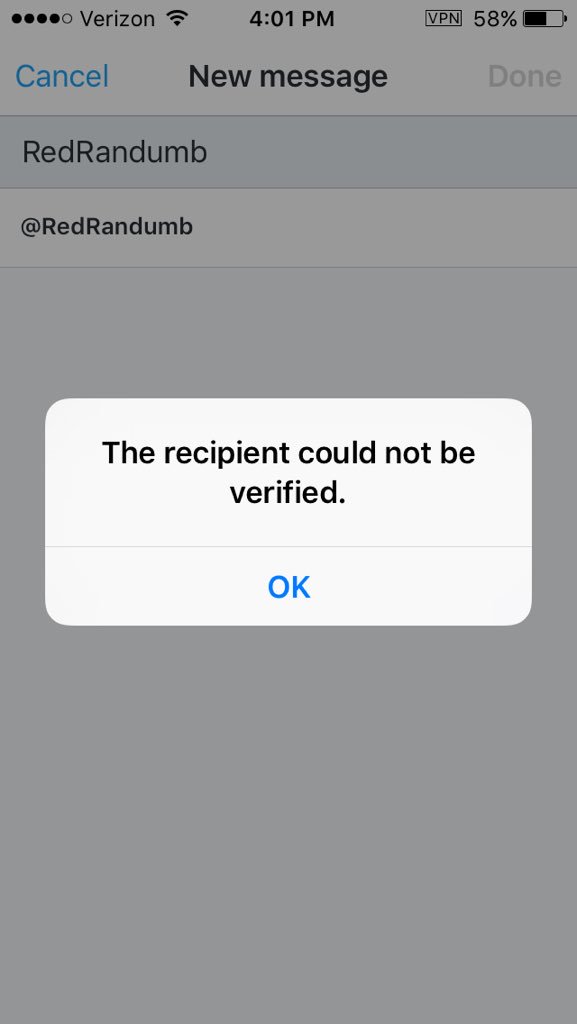 Aerified's tweet photo. @premiumbusiness I can't verify people. Can you fix the coding or patch the bug? Thanks. https://t.co/TJVxhh5Pzm
