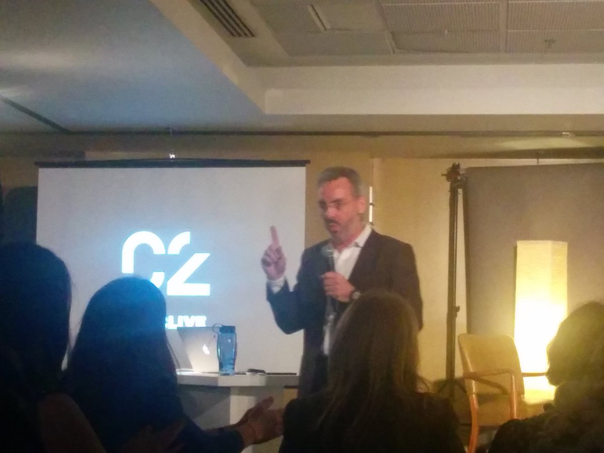 GranolaBanker's tweet photo. #eweek2015 listening to @riclive of @C2Montreal https://t.co/OoNYtvOWof