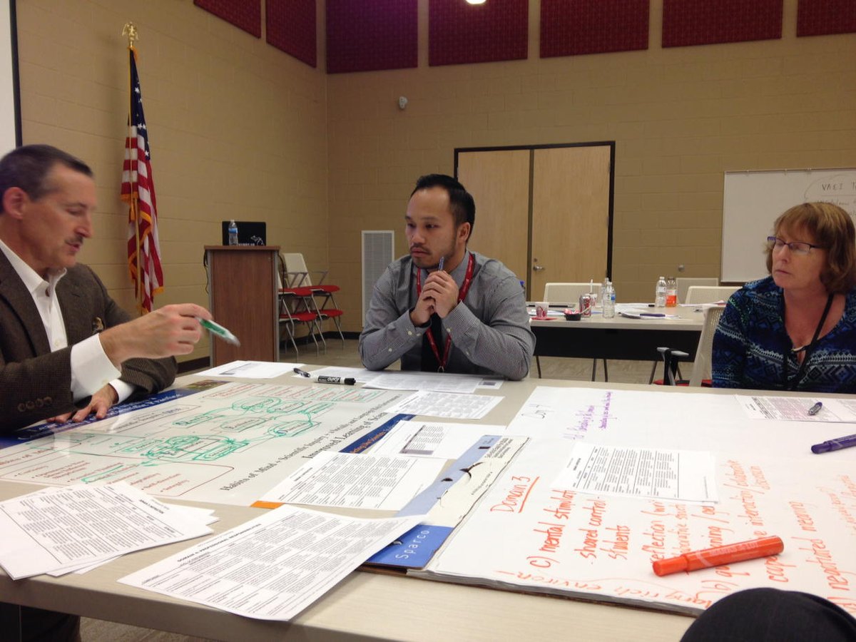 bdavisPhD's tweet photo. HPS Adm looking @ the model of scientific inquiry QPOE2 & applying it 2 teacher evaluation #Danielson #VAEI #newshps https://t.co/d2M4n6996p