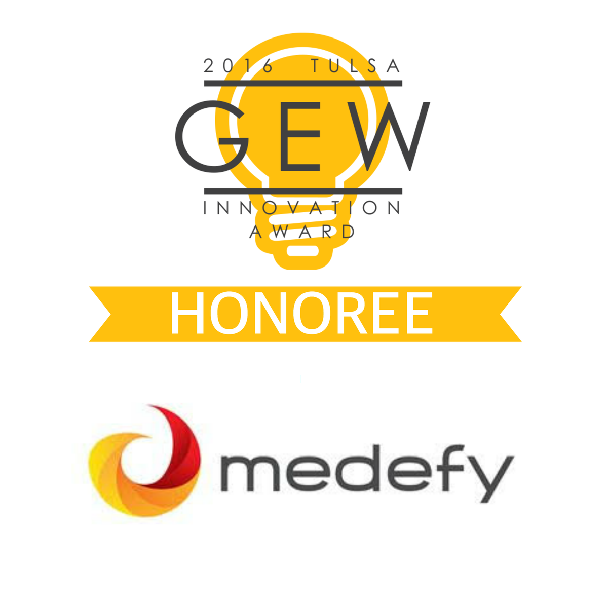 For their great strides, <a href="/Medefy/">Medefy</a> is a #TulsaGEW Innovation Award Honoree...Congrats!