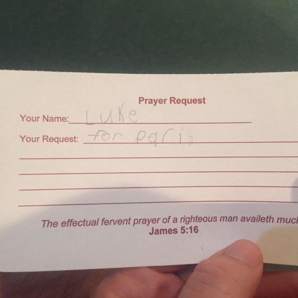 Even our kids at church pray for #paris