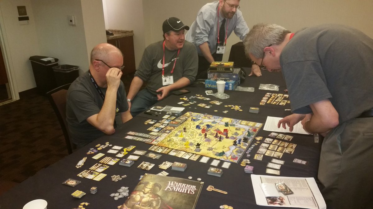 dan0boy's tweet photo. Learned Warrior Knights @bggcon. This game can be brutal! https://t.co/IqSAtjQfW7
