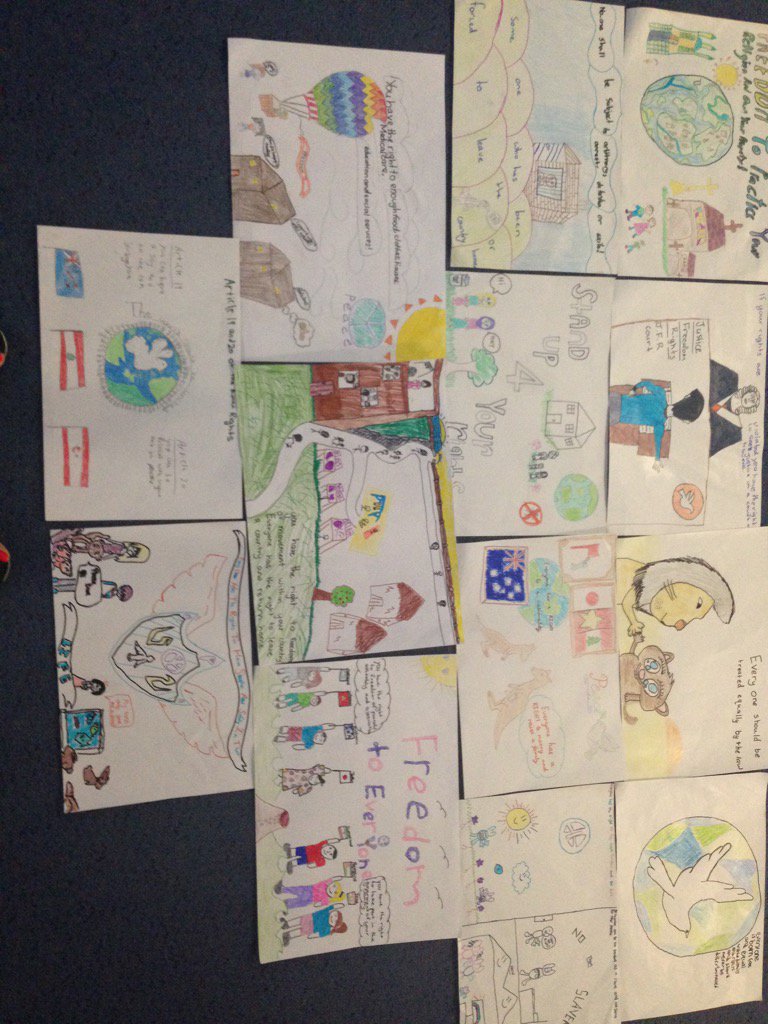 S3 olive kid's speak human rights posters!