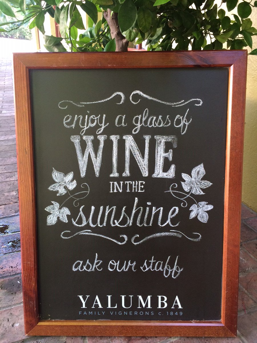 yalumba's tweet photo. And we have plenty of it for you today...sunshine we mean!! Come and join us #barossa #slightlywarm https://t.co/XN94sOc3jb