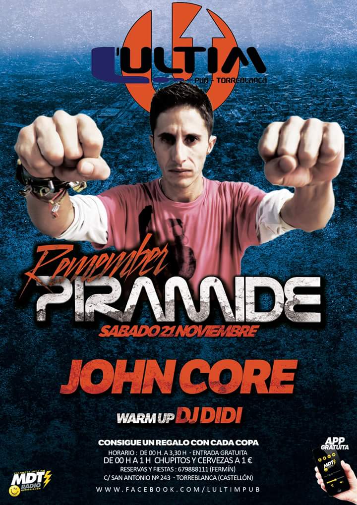 vmbdj68's tweet photo. Este sabado os esperamos en el pub L'ULTIM en Torreblanca (CS). VUELVE PIRAMIDE!!!! https://t.co/Y8WtuKExnS