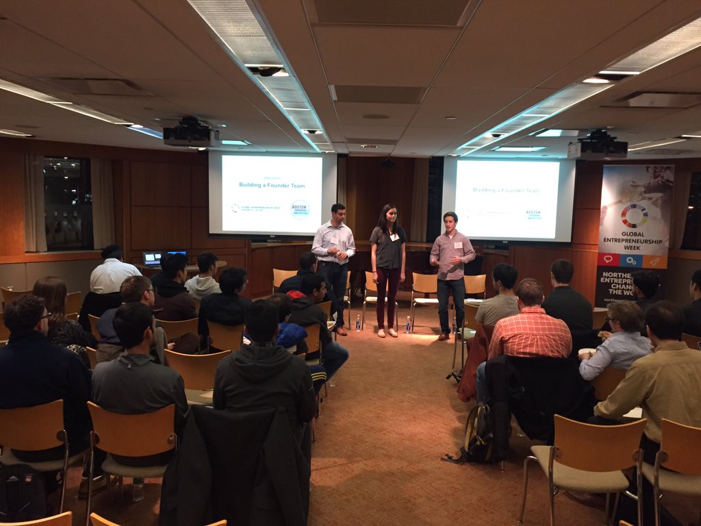 NortheasternGEW's tweet photo. And we're off! Students from all over Boston have come to meet &amp; learn about building a team. @Boston_Students https://t.co/rTZ5F1n5Sj