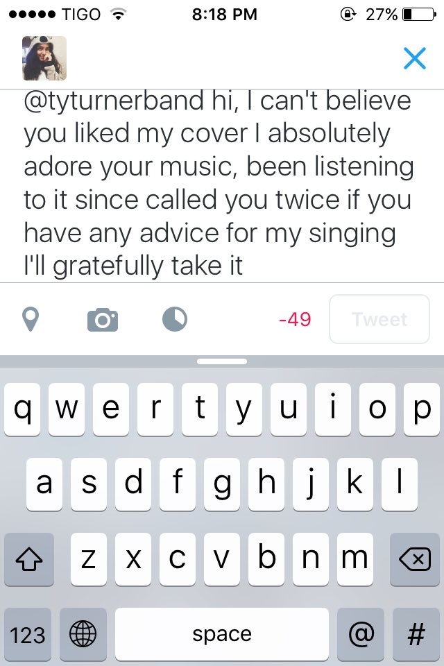 cocoxmarie's tweet photo. @tyturnerband hey, read it? thanks https://t.co/Z4yjq2OLII
