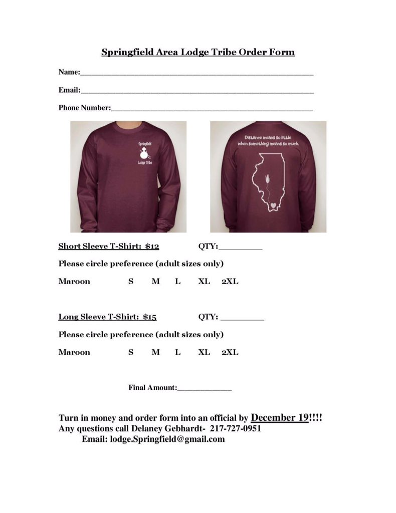 spfld_lodge_'s tweet photo. Order forms are here! Turn in the form and money to an official by Dec 19! Any questions contact Delaney @2177250951 https://t.co/PNfqlVZHZF