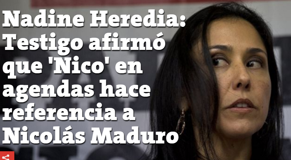 INFOMANIAPERU's tweet photo. Testigo afirmó que #Nico en #AgendasDeNadine hace referencia a #NicolásMaduro #NARCODOLARES https://t.co/Lqo5eWYz5d https://t.co/6XJv5IH4Hm