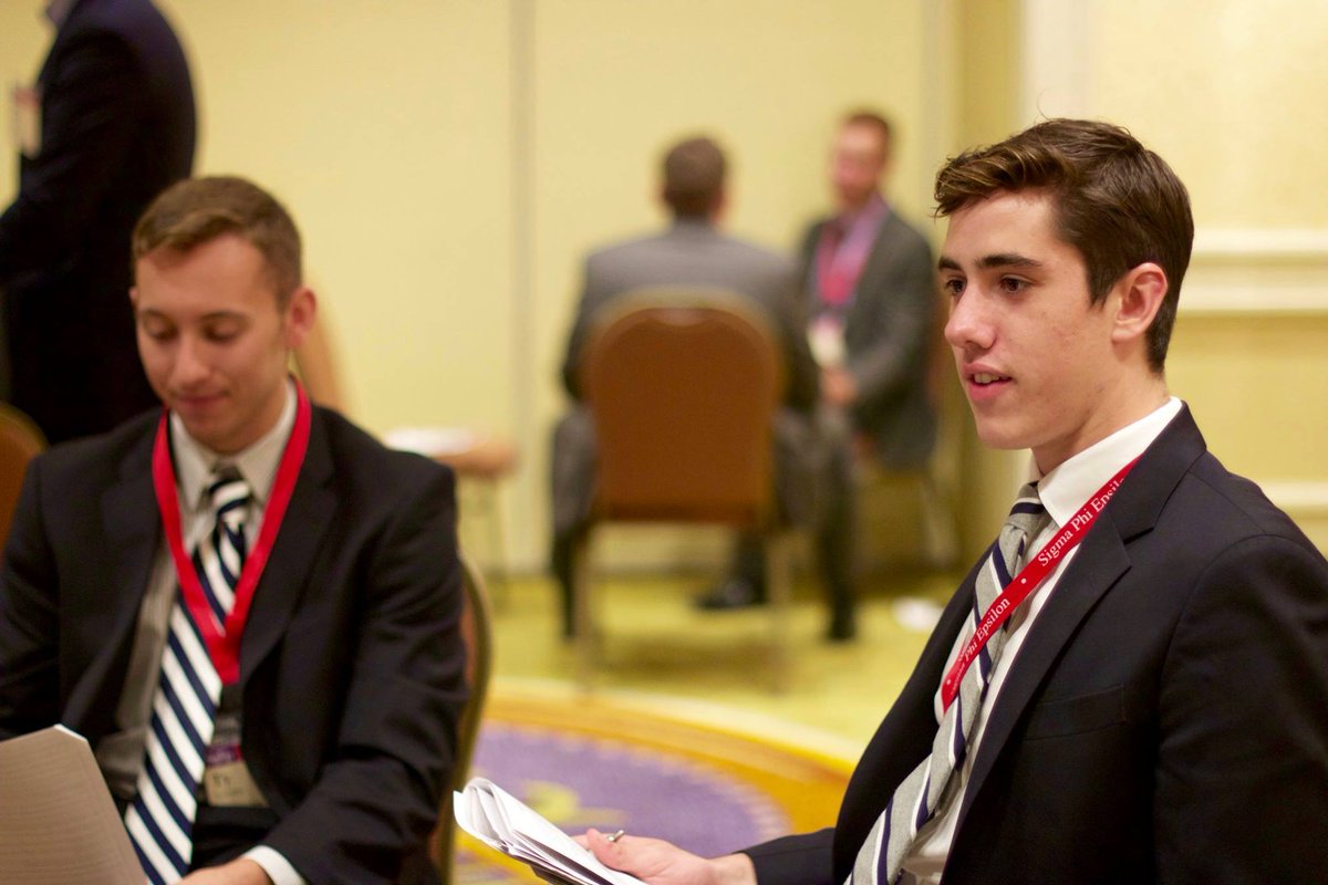 Brothers <a href="/ShotsOfYeaga/">Andrew Yeager</a> and Phillips enjoying their time representing our chapter at #SigEpLAC in Stamford. #VDBL