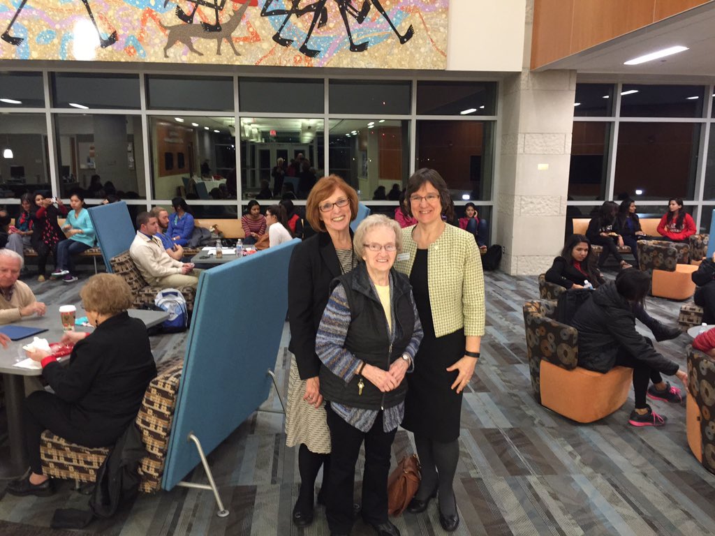 Jimmydsv's tweet photo. Deb Huntley- Judy Ruland with Leota Kowalski who provided a generous donation for our Nepal nursing students 😀 https://t.co/af5Haqgd3M