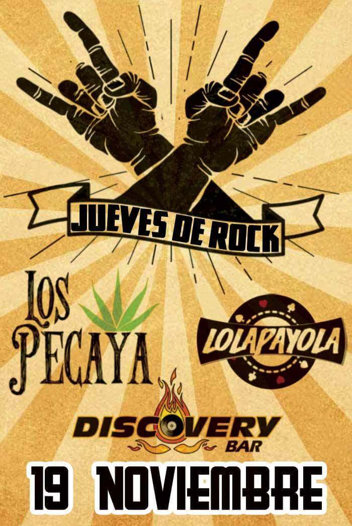 lospecaya's tweet photo. LOS ESPERAMOS ESTE JUEVES EN @DISCOVERYBAR Con @lolapayola_ #abiertosdesdelas5pm #RumbaPoint #rock #rumba #CCS https://t.co/jjhtbyviK3