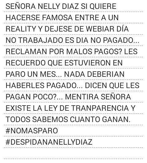 simplementecl's tweet image. RT... no más!!! Fuera Nelly Diaz!